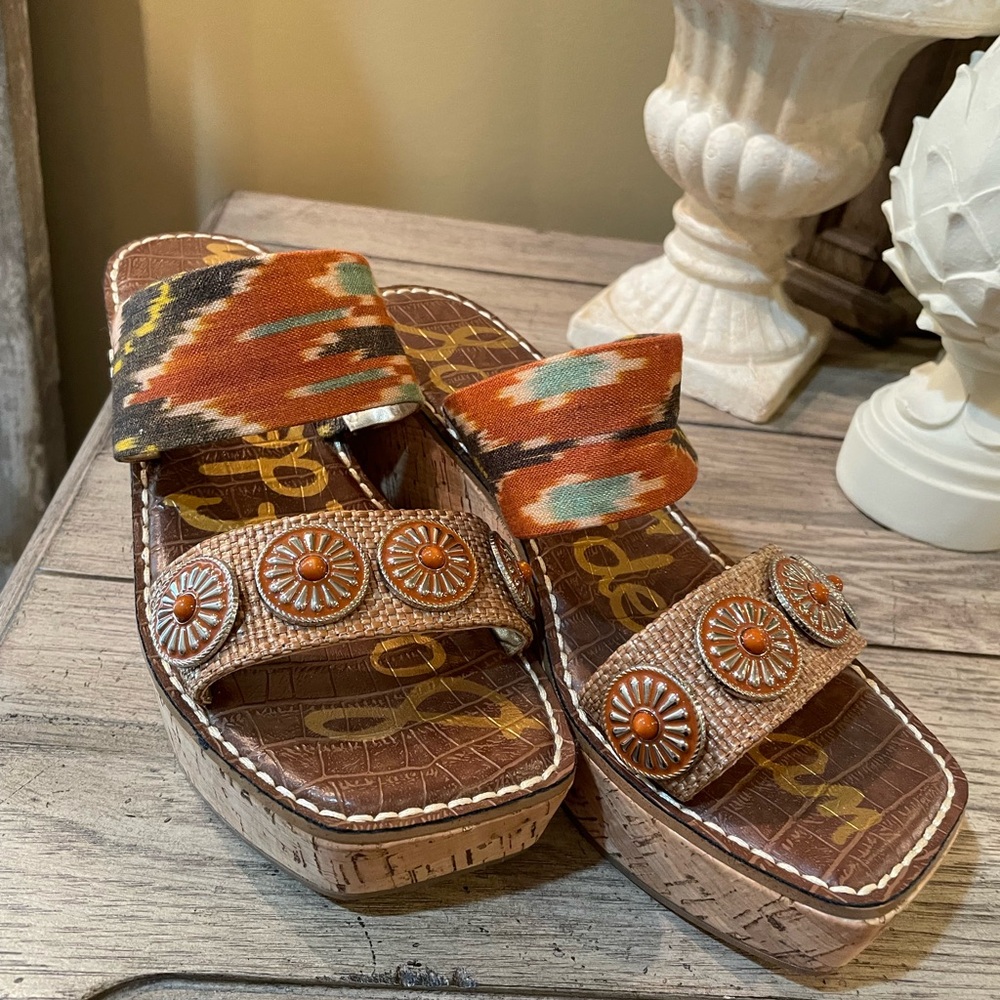 Sam Edelman Multicolor Wedge Sandals size 5